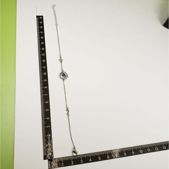 Brand New Silver Rhinestone 3D Blue Space Bracelet - Picture 7 of 7